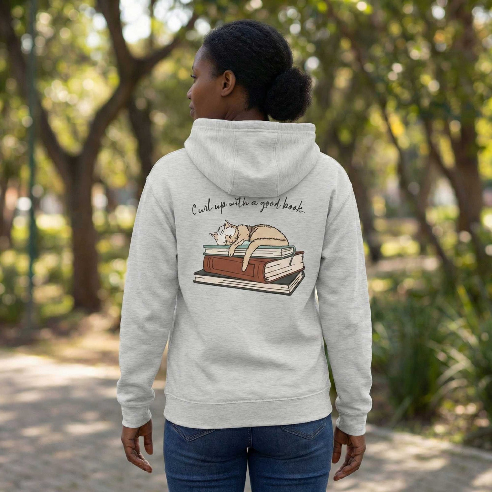 Curl Up With a Good Book Full Zip Hoodie