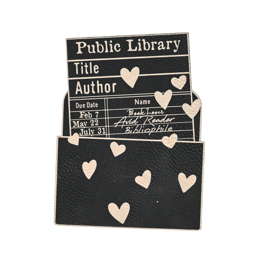 Library Card Graphic Bookmark