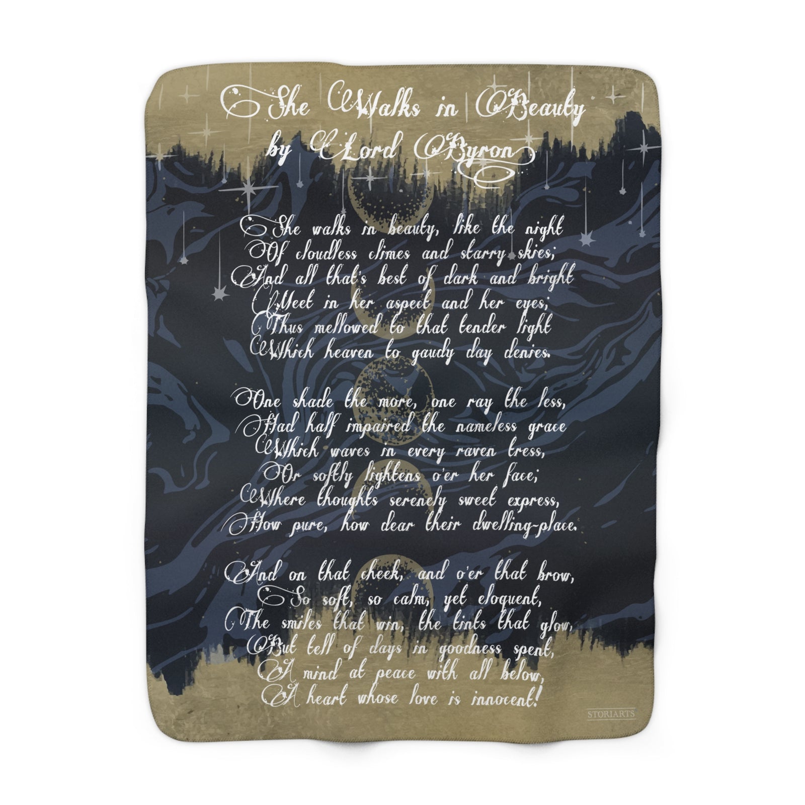 She Walks in Beauty Sherpa Fleece Book Blanket