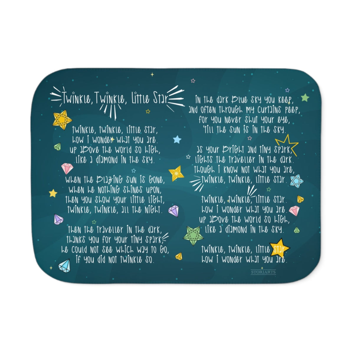 Twinkle Twinkle Little Star Children&#39;s Sherpa Blanket