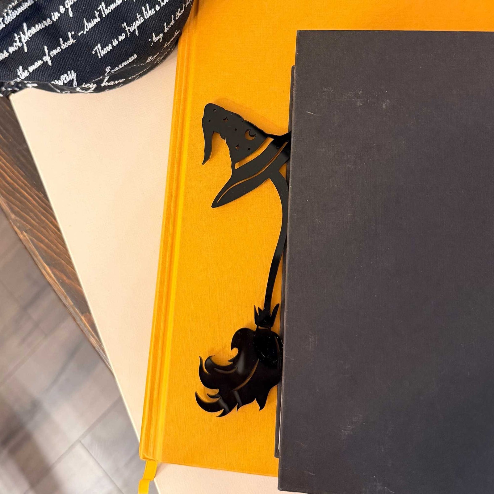 Witch's Broom Bookshelf Silhouette