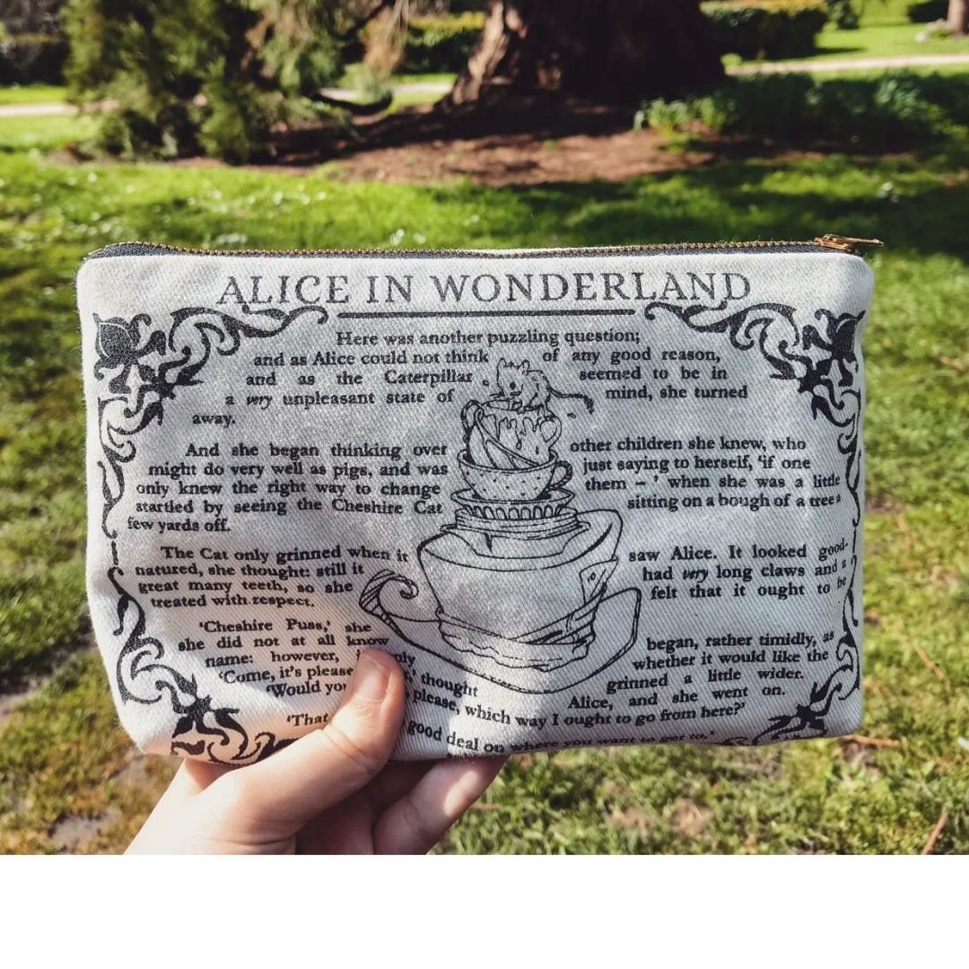 Alice in Wonderland Book Pouch
