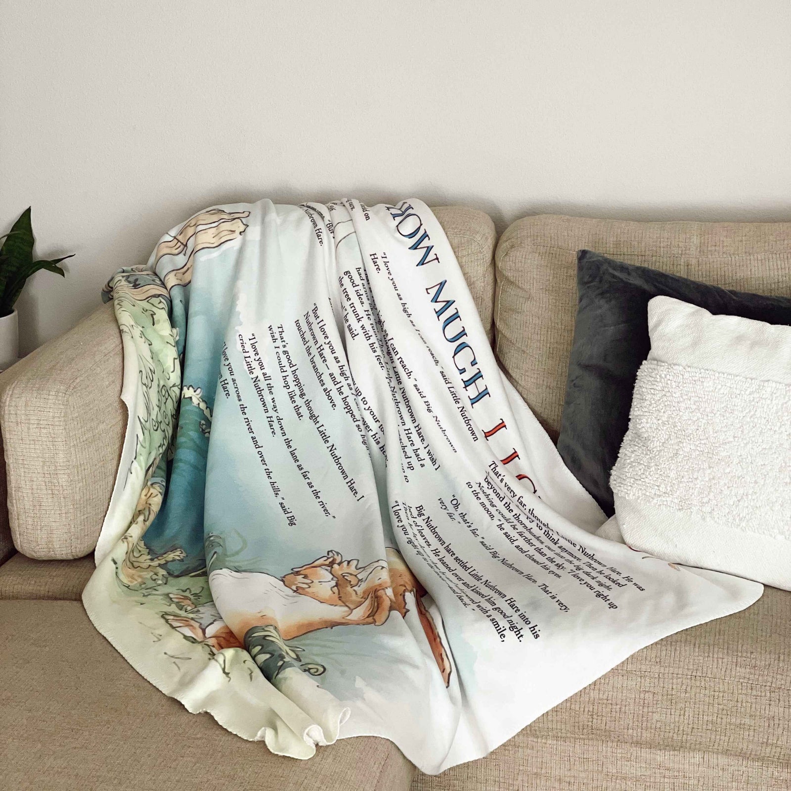 Guess How Much I Love You Sherpa Fleece Book Blanket