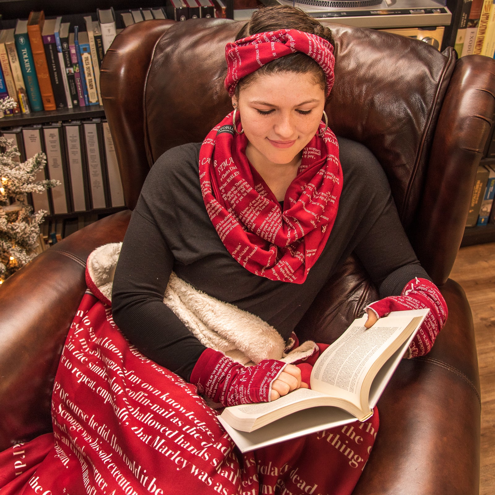 A Christmas Carol Sherpa Fleece Book Blanket