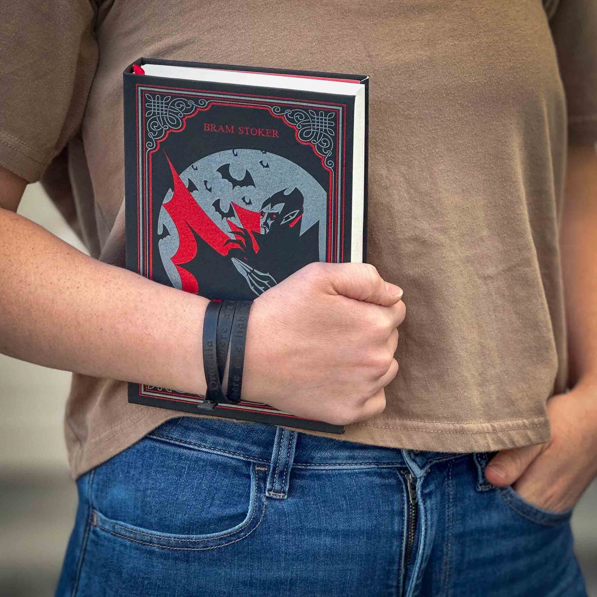 Dracula Leather Quote Bracelet