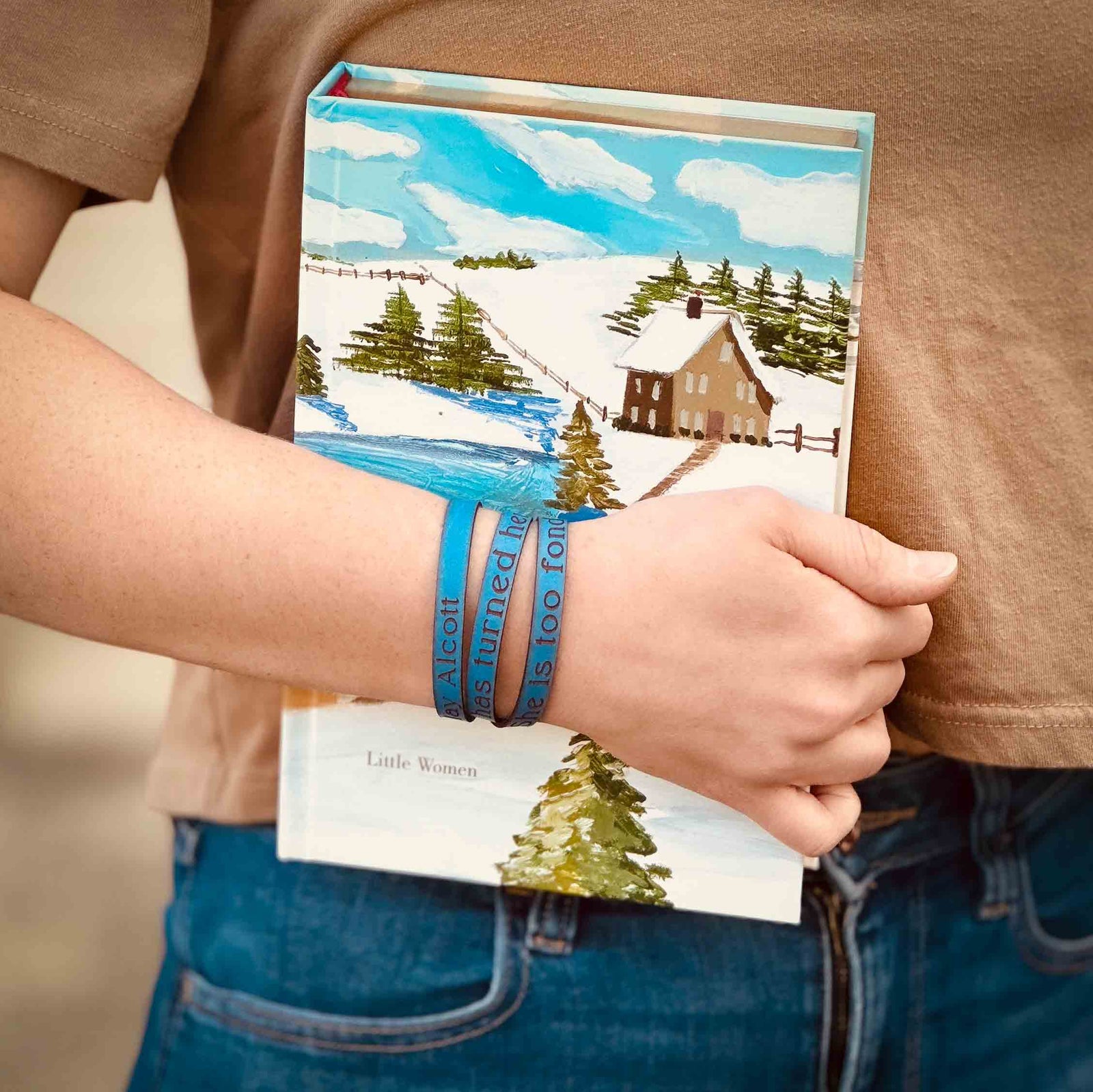 Louisa May Alcott Leather Quote Bracelet