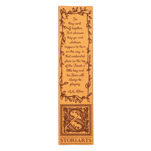 A. A. Milne Leather Quote Bookmark