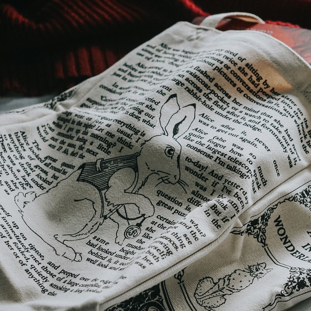 Alice in Wonderland Book Tote