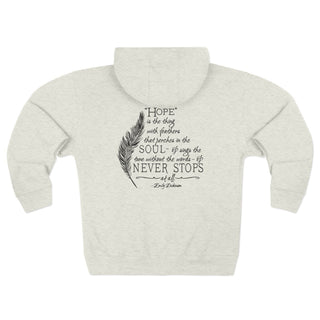 Emily Dickinson Quote Full Zip Hoodie - S / Oatmeal Heather