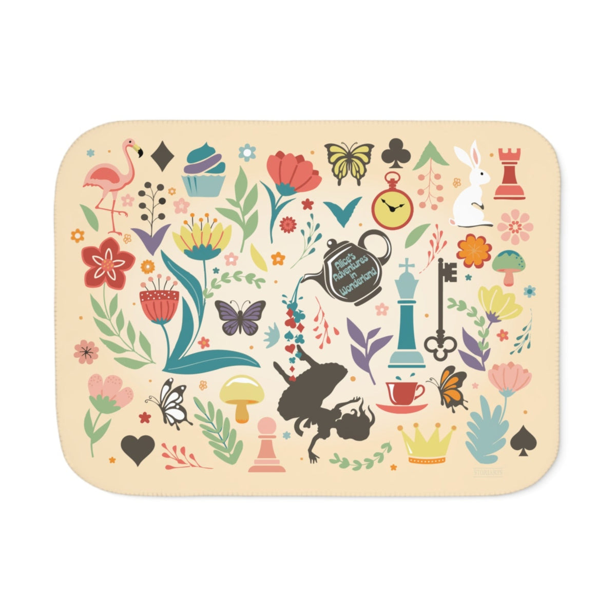 Alice in Wonderland Children&#39;s Sherpa Blanket