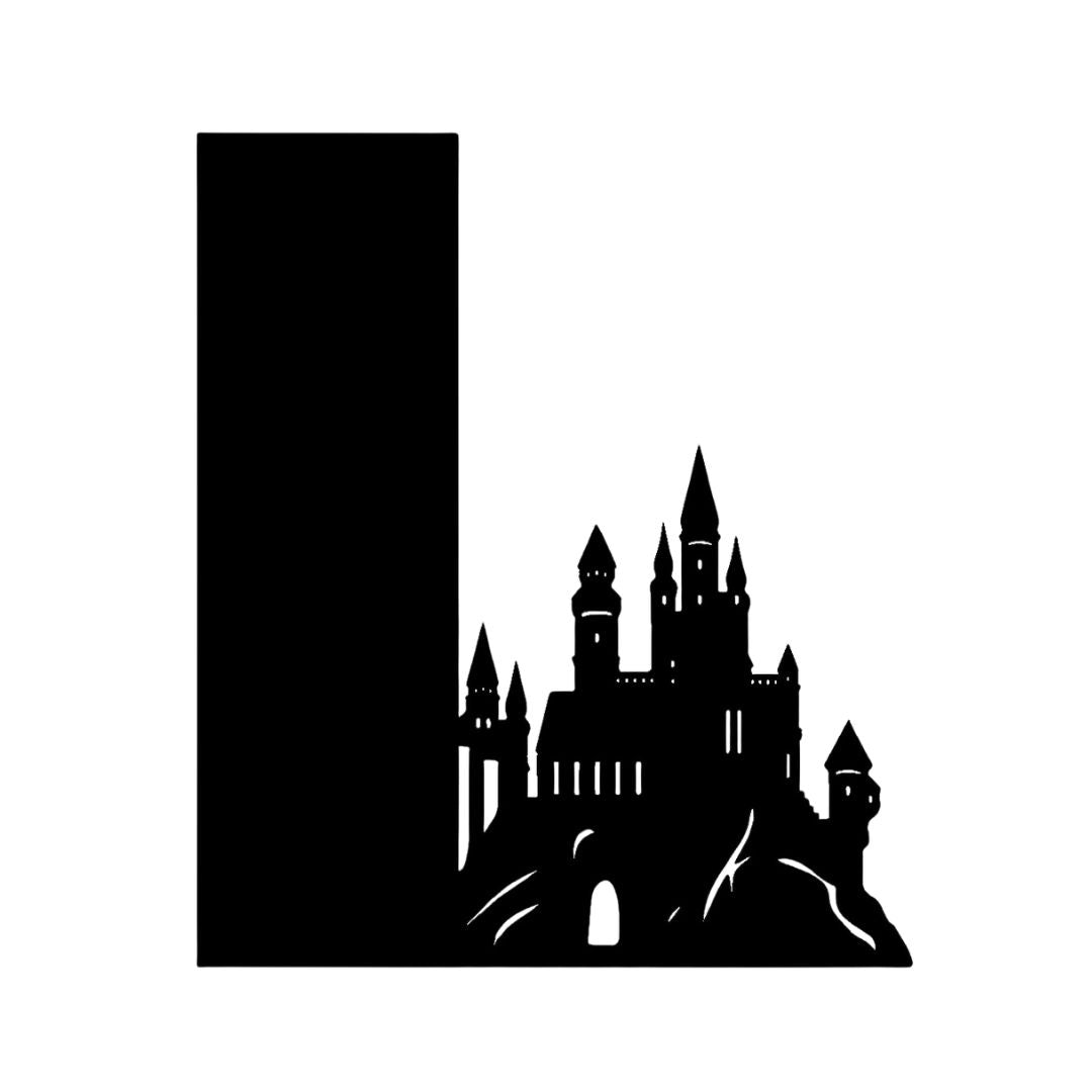 Castle Bookshelf Silhouette