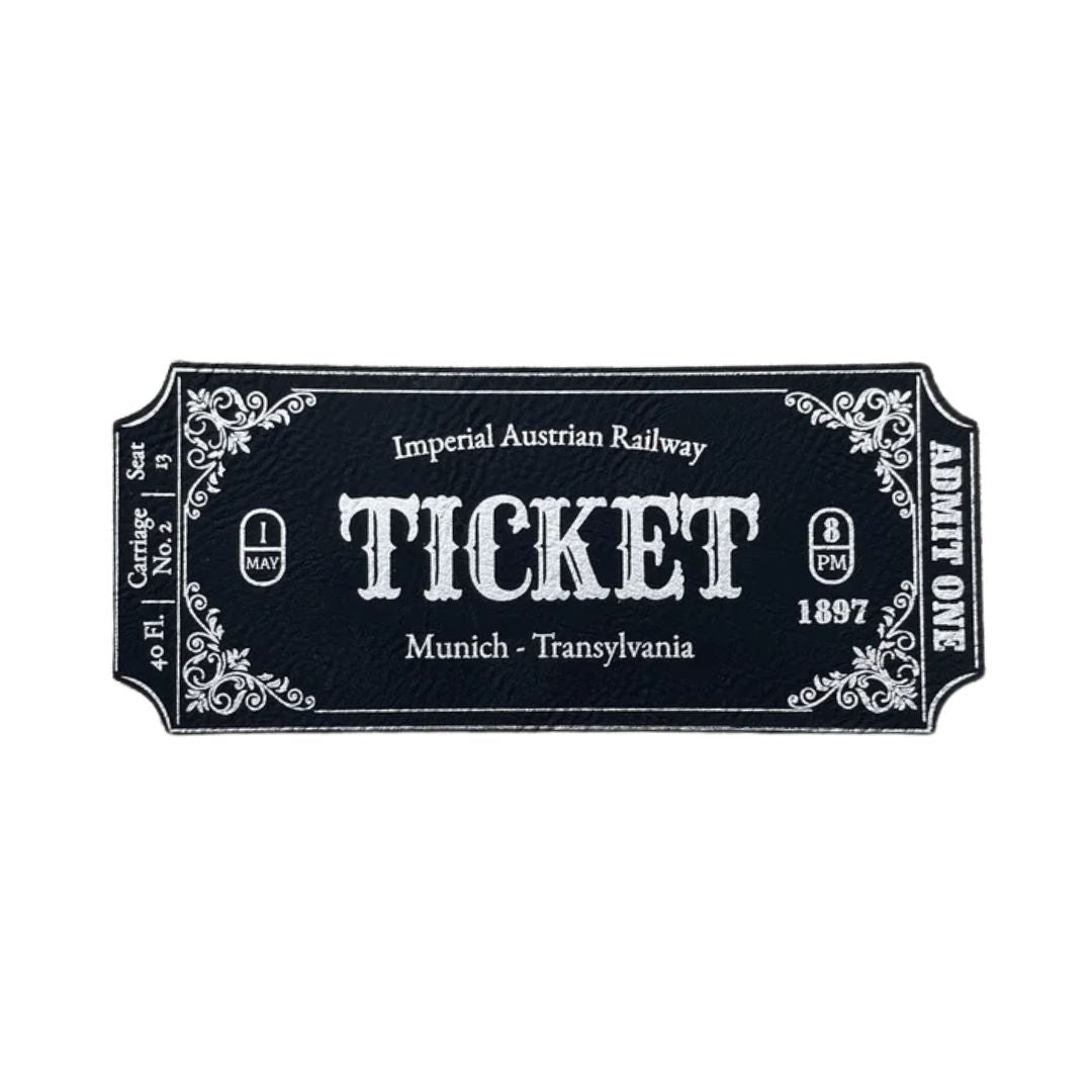Dracula Train Ticket Graphic Bookmark