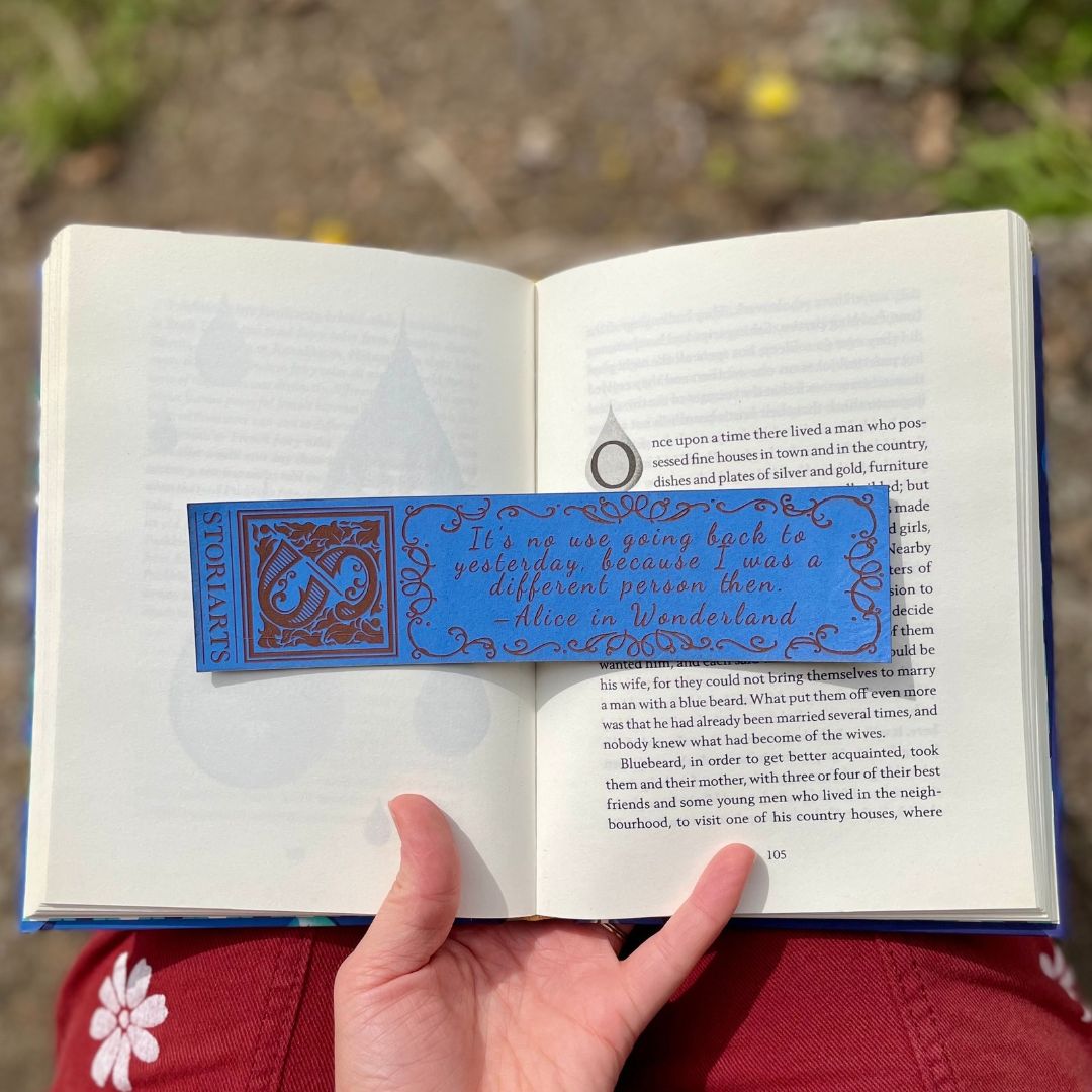 Alice in Wonderland Leather Quote Bookmark