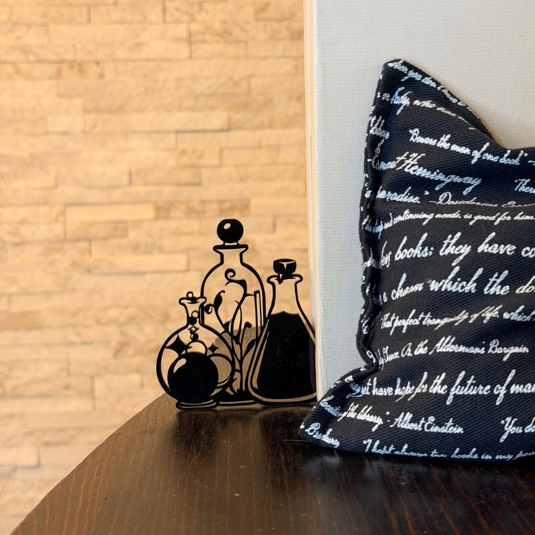 Potion Bottles Bookshelf Silhouette