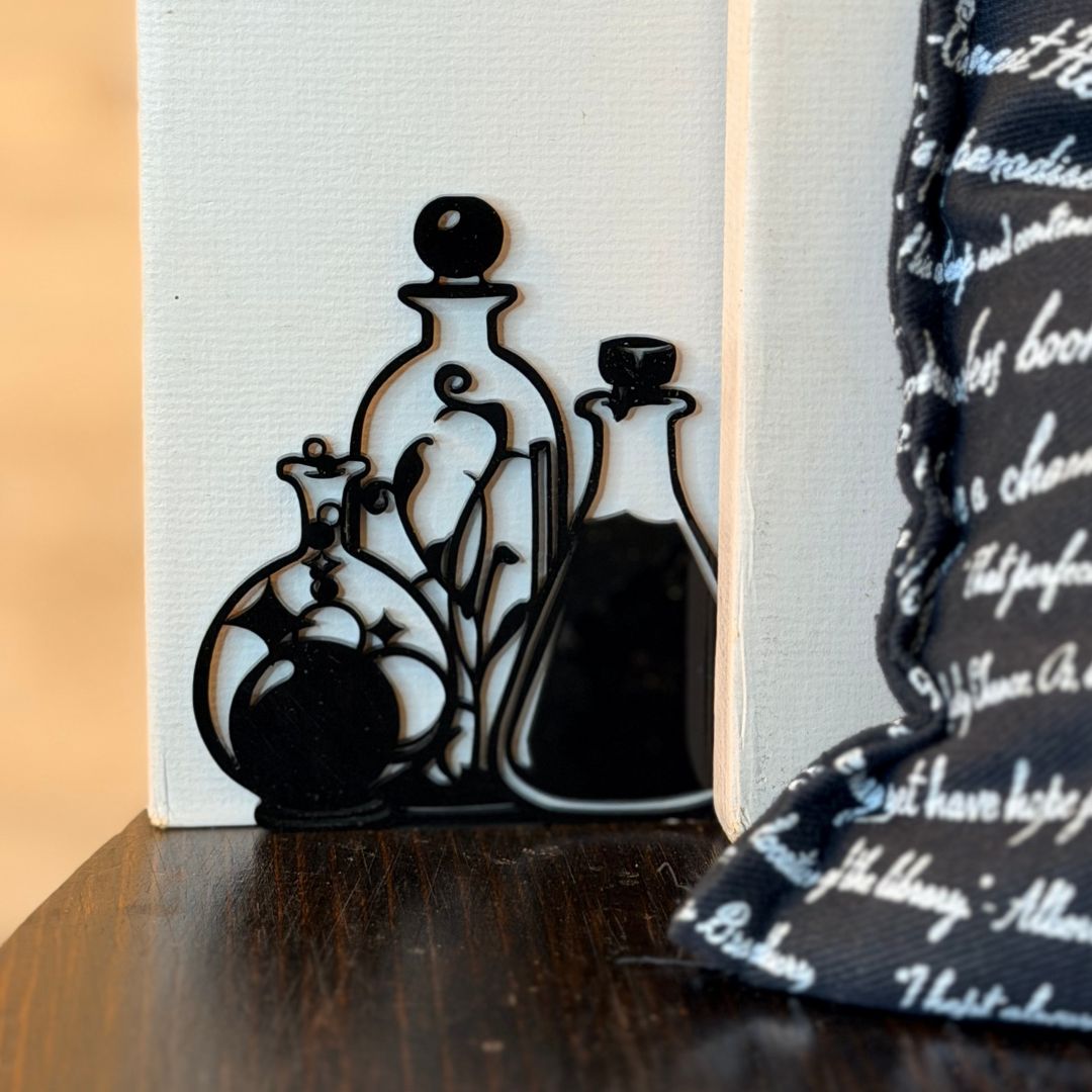 Potion Bottles Bookshelf Silhouette