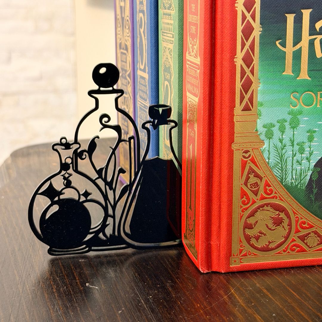 Potion Bottles Bookshelf Silhouette