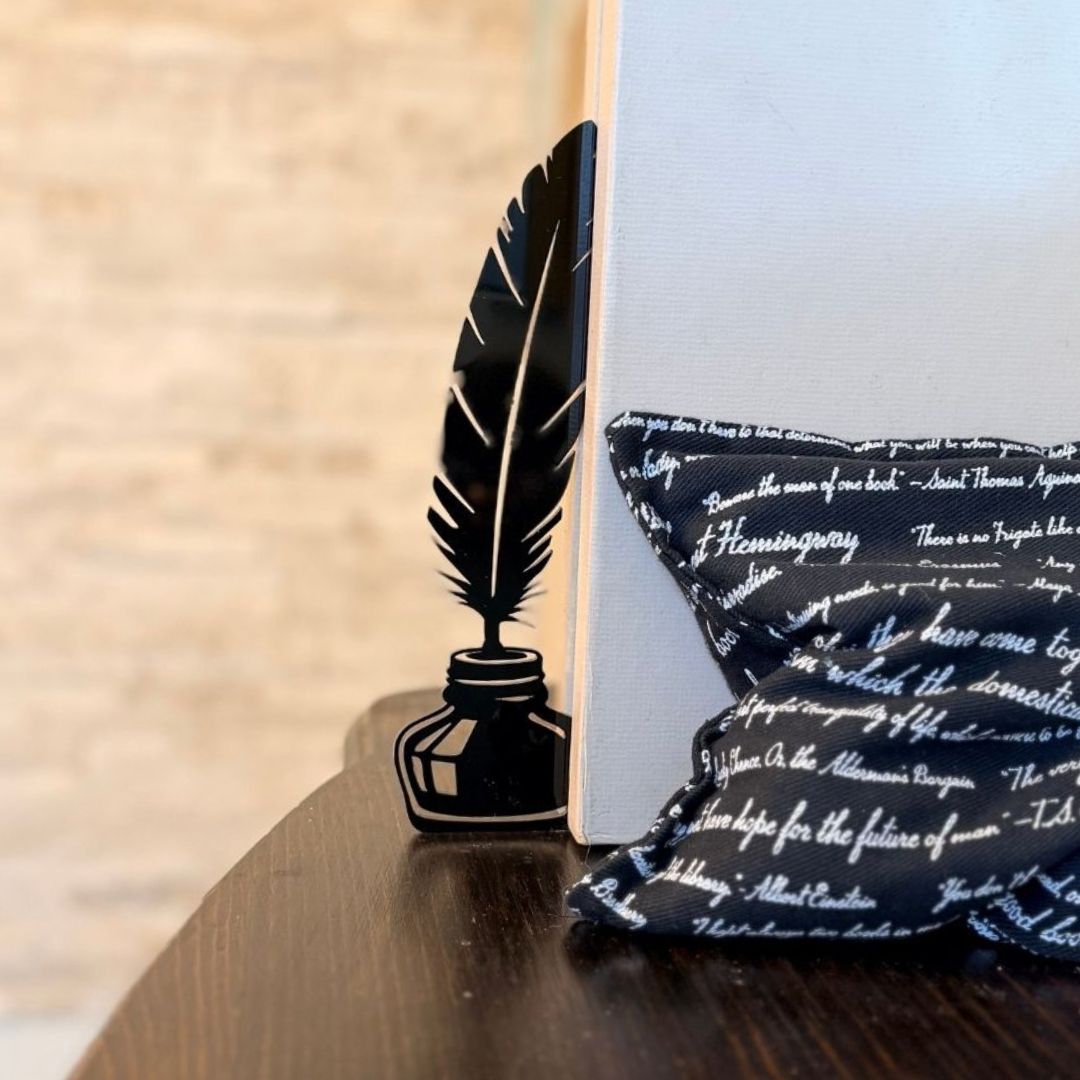 Quill & Ink Bookshelf Silhouette
