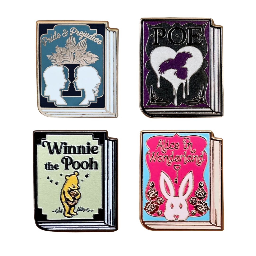 Classic Books Enamel Pin Set