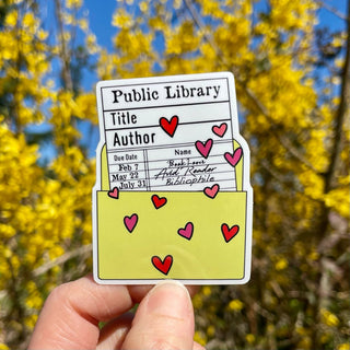 Library Card Sticker - Yellow