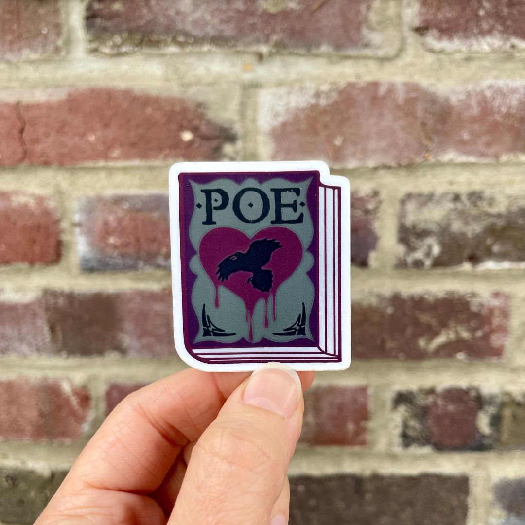Edgar Allan Poe Book Sticker