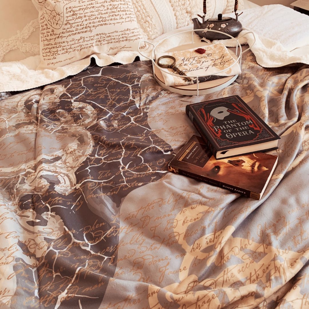 The Phantom of the Opera Sherpa Fleece Book Blanket