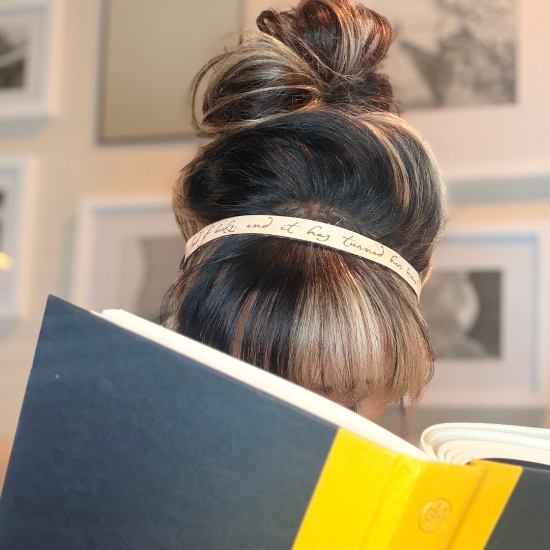 Louisa May Alcott Leather Quote Headband