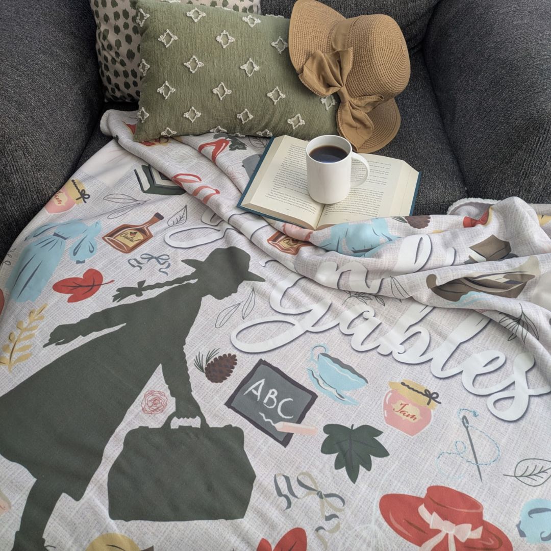 Anne of Green Gables Sherpa Fleece Book Blanket