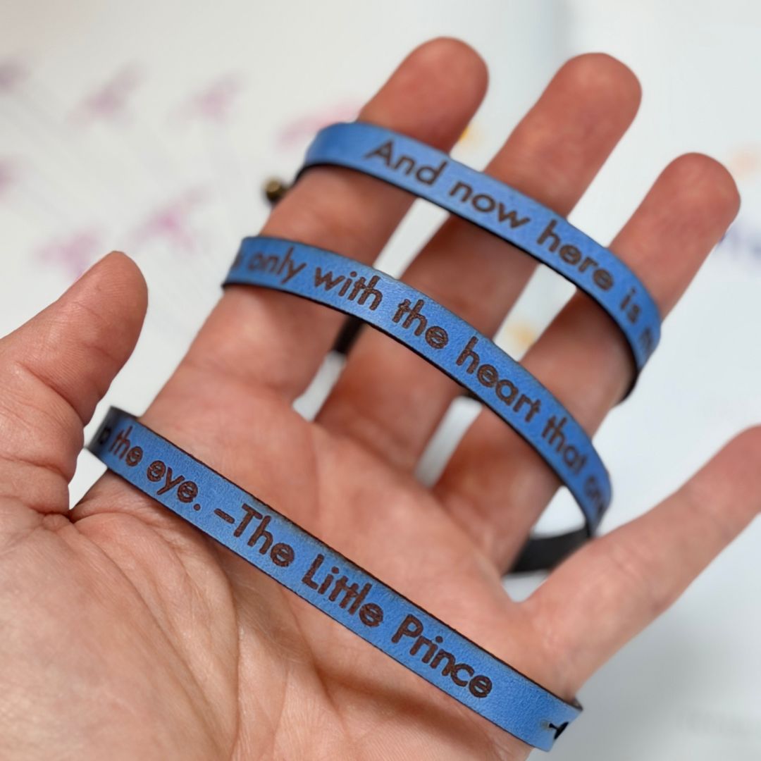 The Little Prince Leather Quote Bracelet