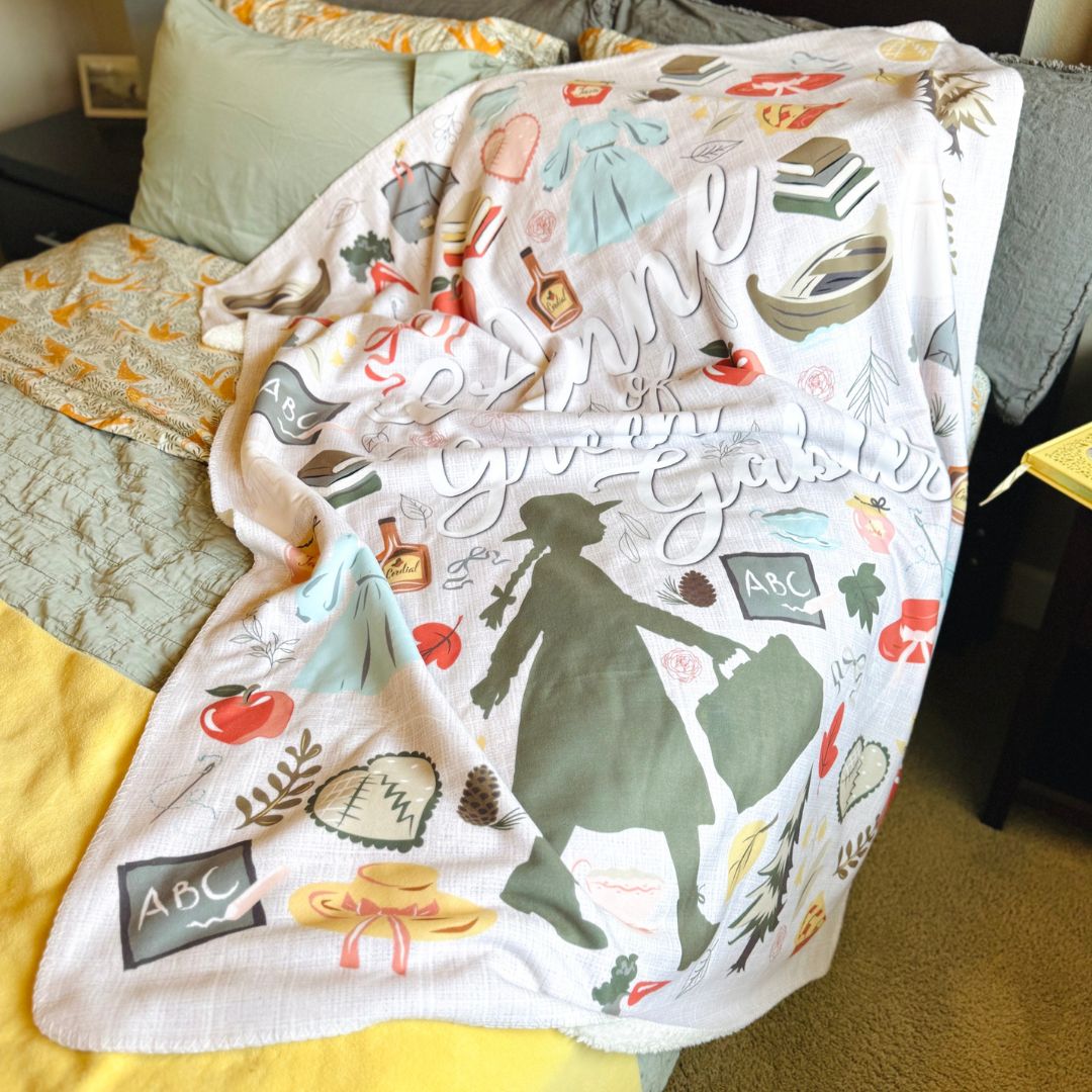 Anne of Green Gables Sherpa Fleece Book Blanket