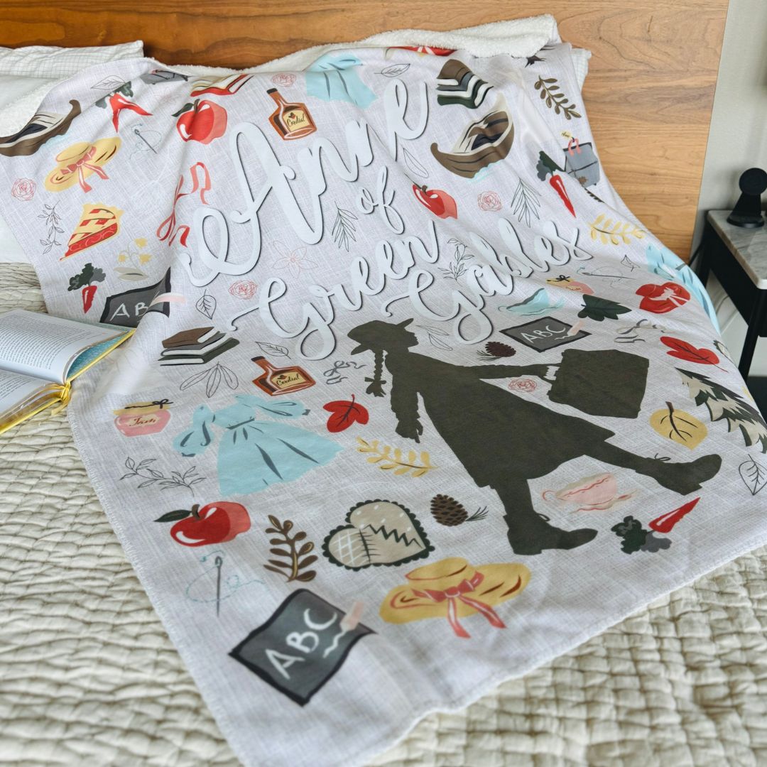 Anne of Green Gables Sherpa Fleece Book Blanket