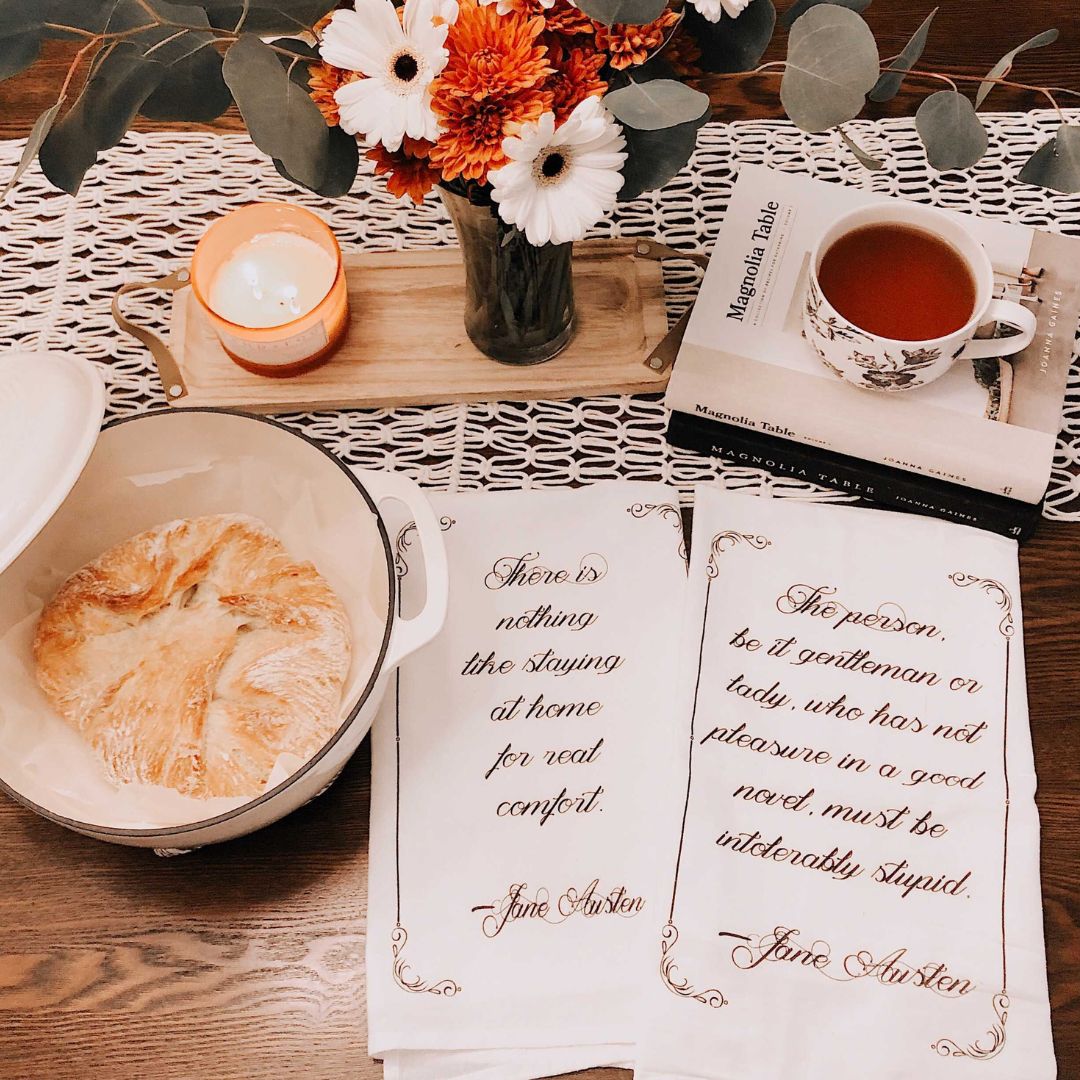 Jane Austen Quote Tea Towel (Part 2)