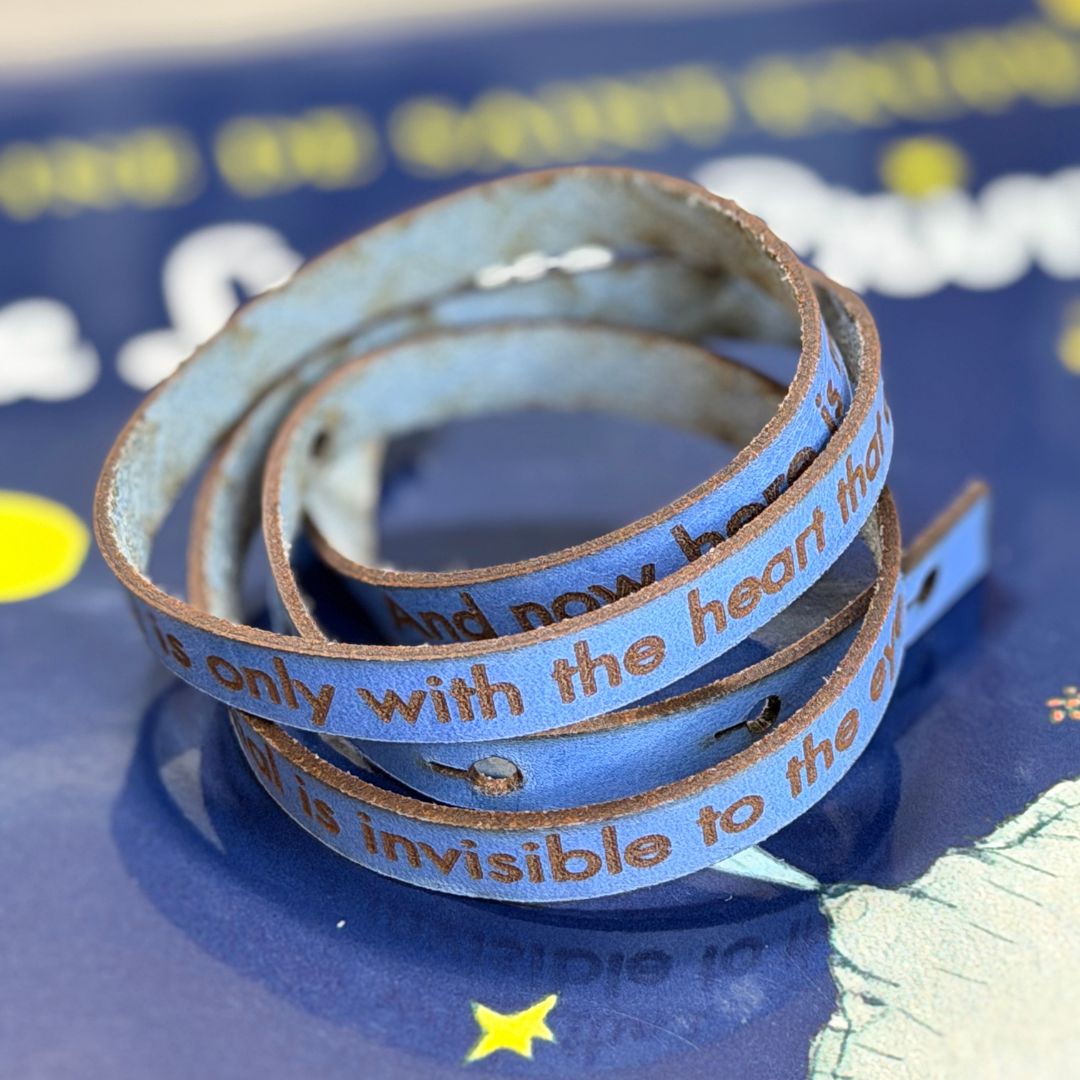 The Little Prince Leather Quote Bracelet