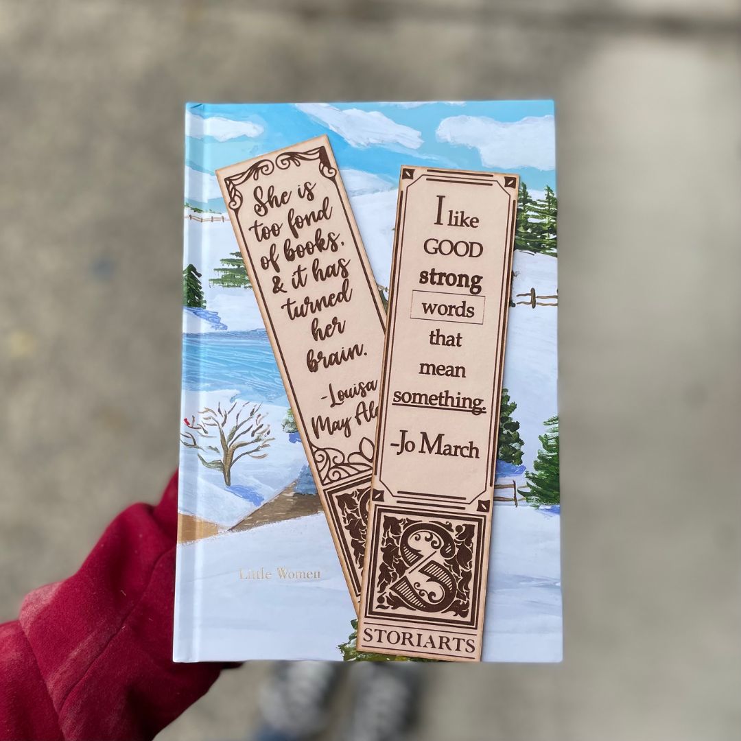Jo March Leather Quote Bookmark