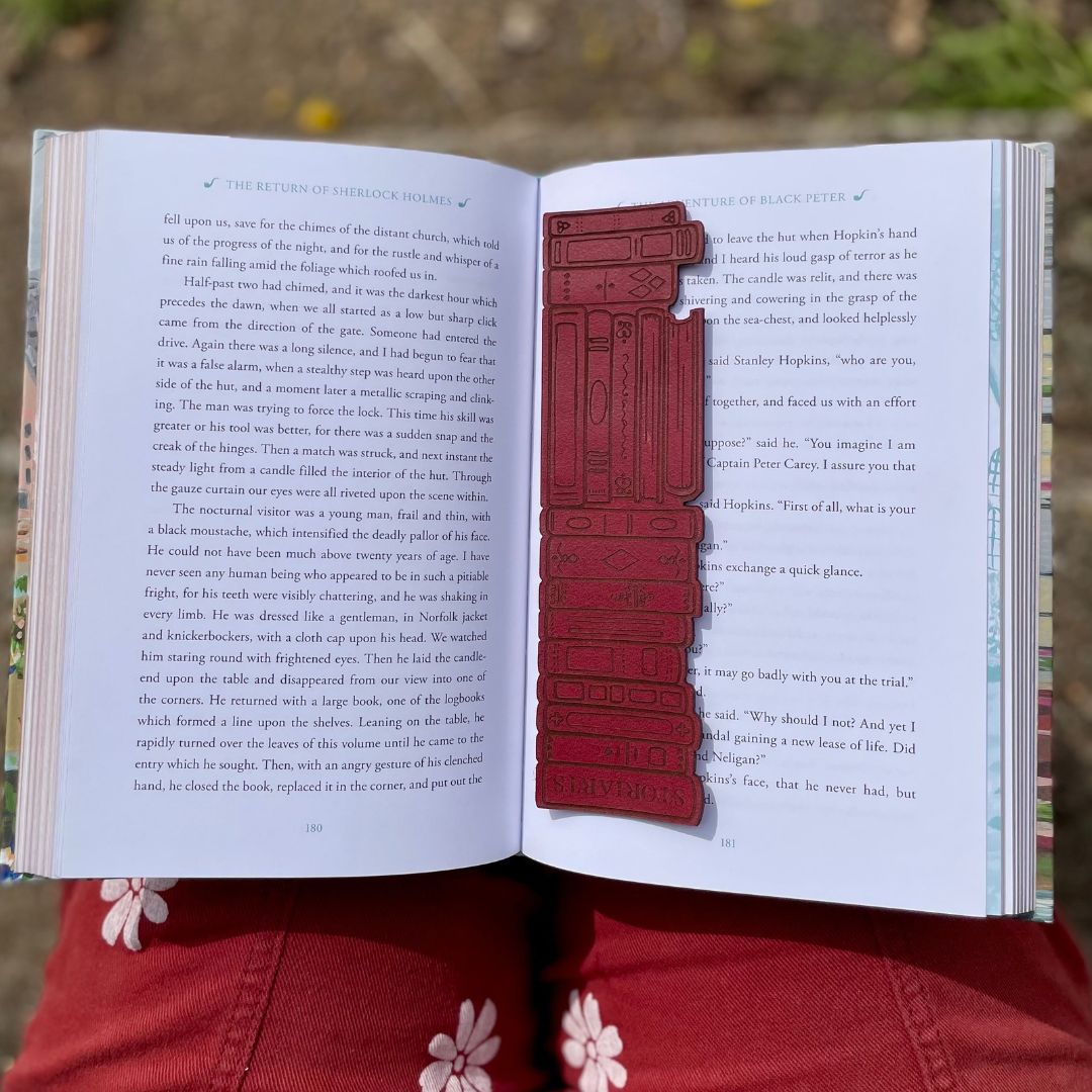 Bookshelf Leather Bookmark