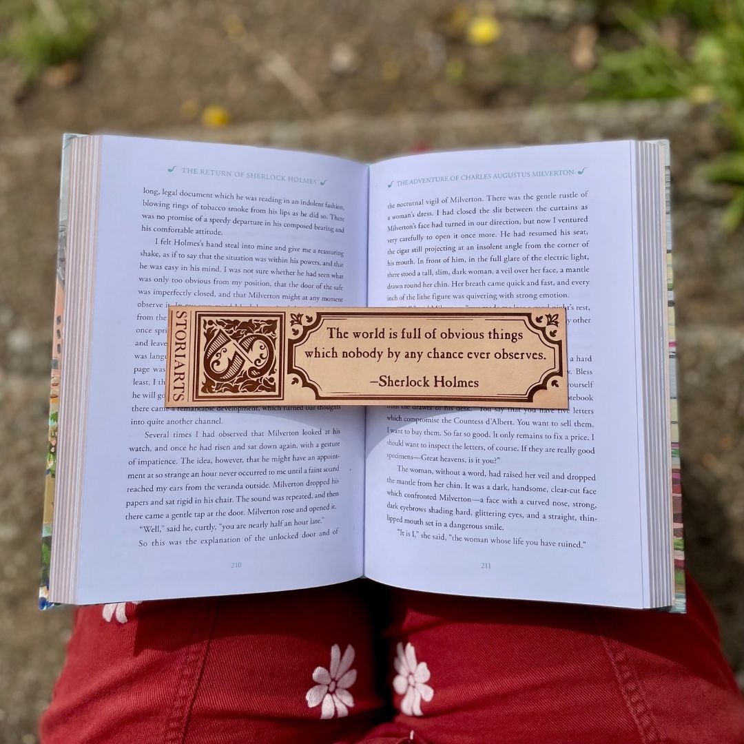 Sherlock Holmes Leather Quote Bookmark