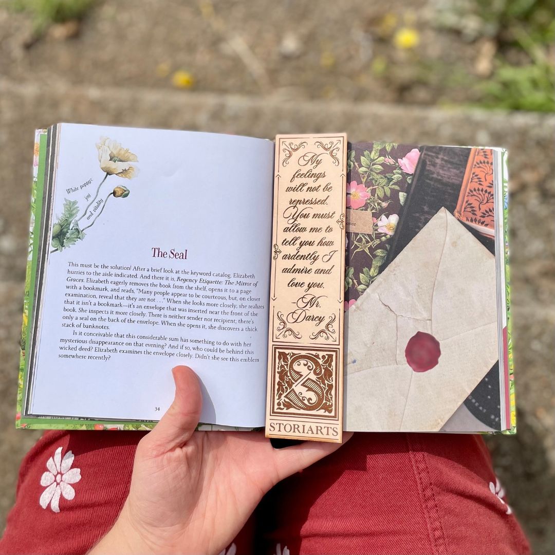 Mr. Darcy Leather Quote Bookmark