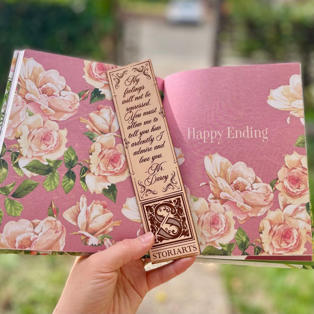 Mr. Darcy Leather Quote Bookmark