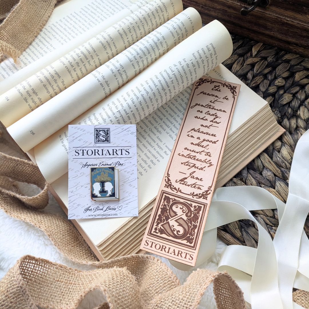 Storiarts Jane Austen Leather Quote Bookmark