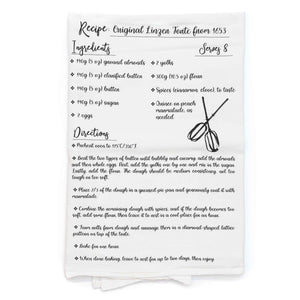 Linzer Torte Recipe Tea Towel
