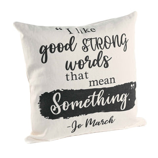 Jo March Pillow - Black / Pillow Cover & Insert