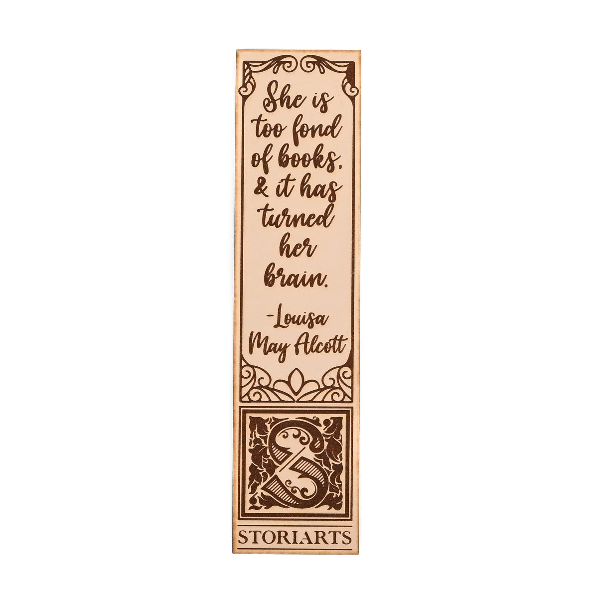 Louisa May Alcott Leather Quote Bookmark