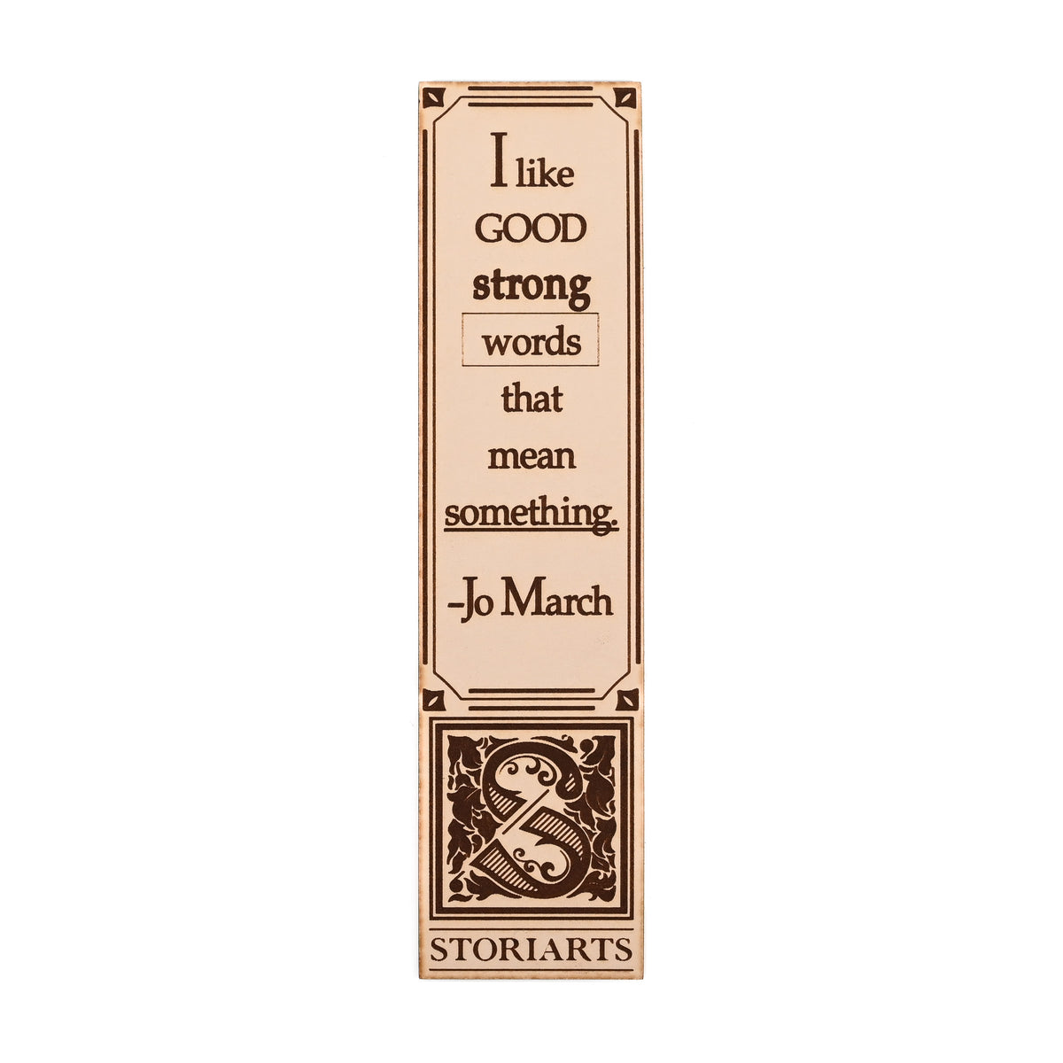 Jo March Leather Quote Bookmark