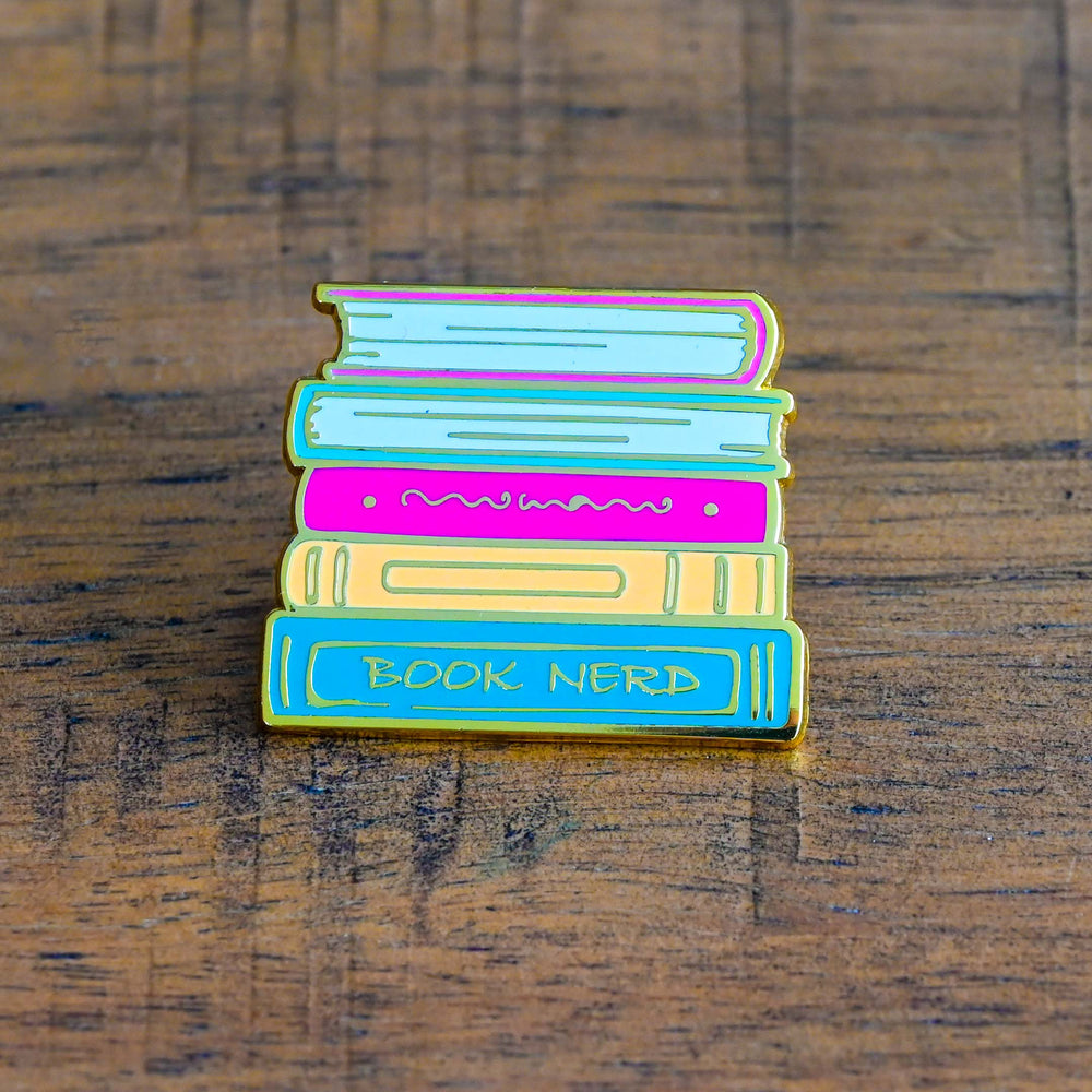 Book Nerd Enamel Pin - Storiarts