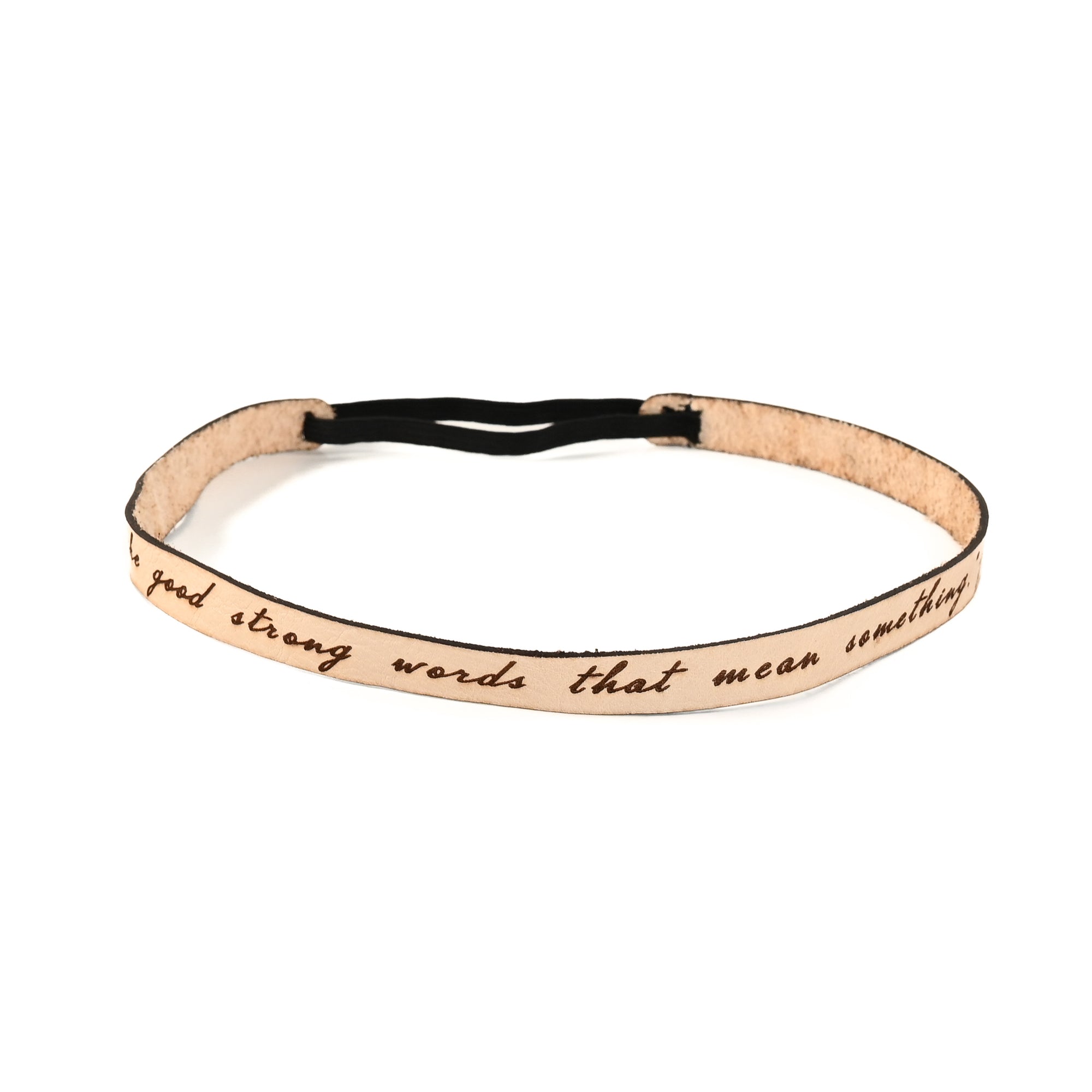 Jo March Leather Quote Headband