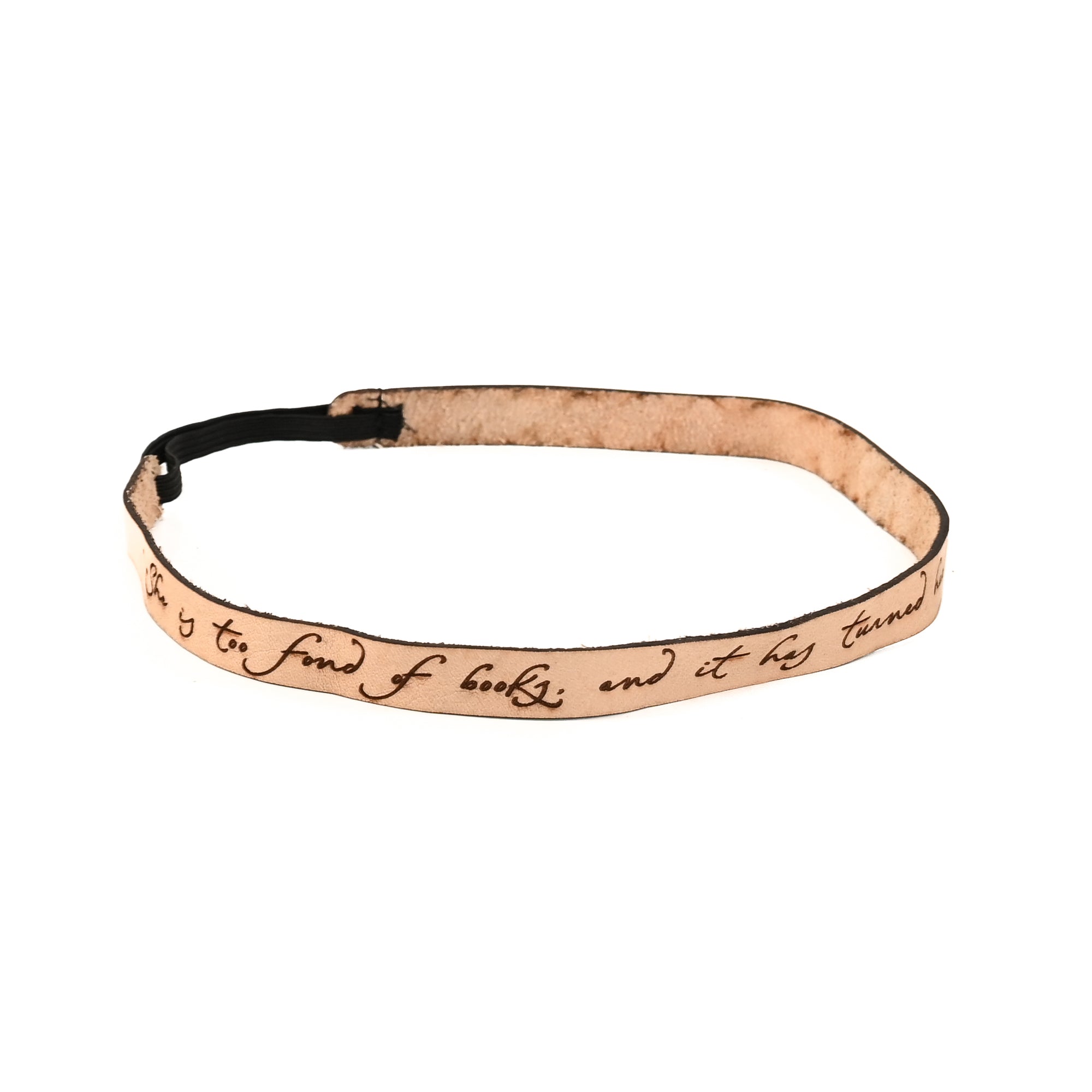 Louisa May Alcott Leather Quote Headband