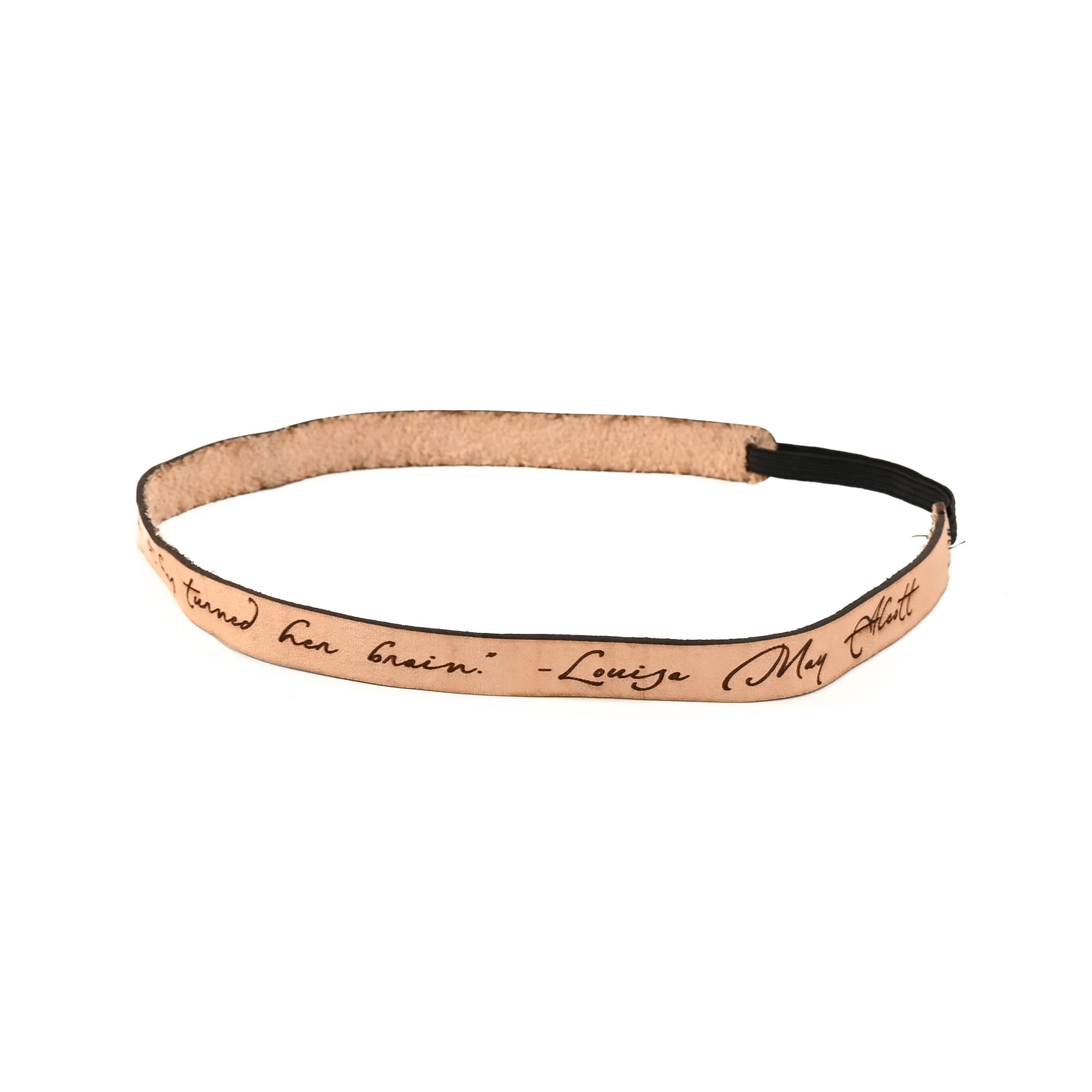 Louisa May Alcott Leather Quote Headband