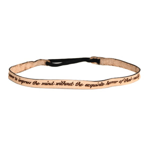 Edgar Allan Poe Leather Quote Headband