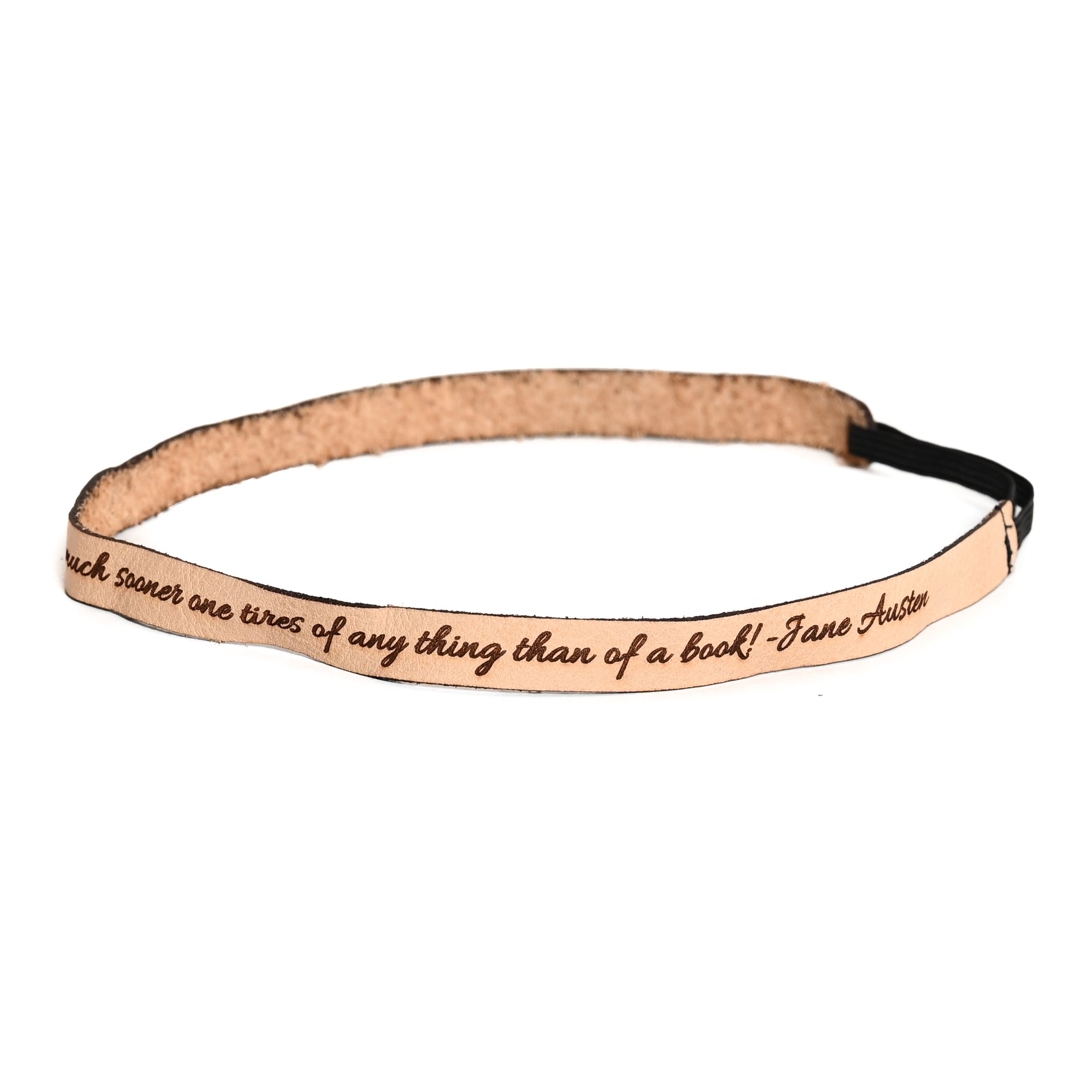 Jane Austen Leather Quote Headband