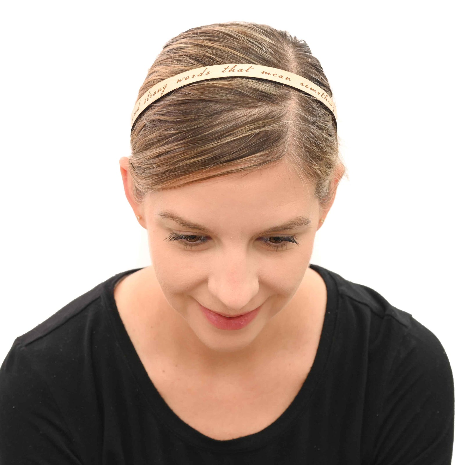 Jo March Leather Quote Headband