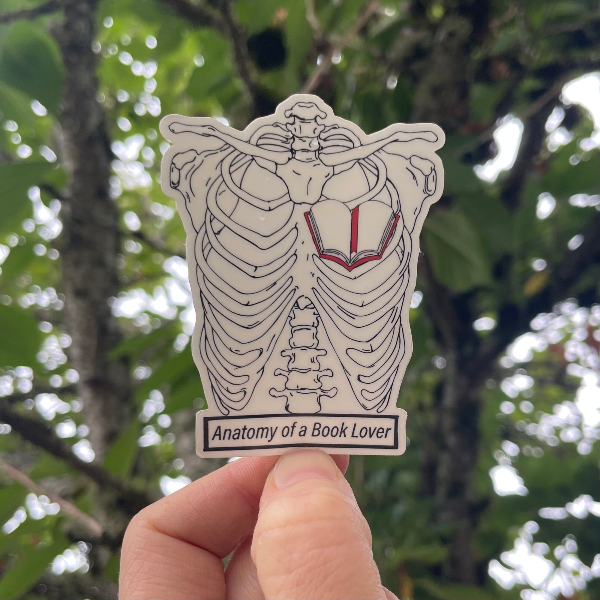 Anatomy of a Book Lover Clear Sticker
